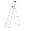 Escabeau L60 HAILO - 8 marches larges en aluminium - Charge max 150kg