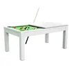 Table à manger convertible en billard 7FT Meyer - Blanc - Tapis vert