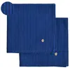 DeclikDeco Lot de 2 serviettes de table LEONIE Indigo 40 x 40