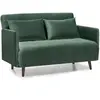 Drawer Canapé convertible 2 places en velours L120cm - Vert forêt - belushi