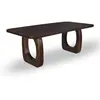 Drawer Table à manger en bois massif 200x100cm - Bois foncé