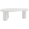 Drawer Table basse organique en fibre de ciment L120cm - Blanc