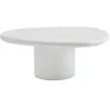 Drawer Table basse organique en fibre de ciment L80cm - Blanc