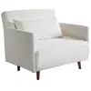 Drawer Fauteuil convertible en tissu bouclette - Écru