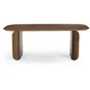 Drawer Table à manger 8 personnes en bois massif - Bois foncé