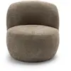 Drawer Fauteuil rond en tissu bouclette - Taupe