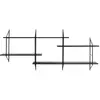Drawer - Etagère murale en bois et métal L191cm - Noir - tocro