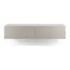 Meuble TV suspendu 4 portes en bois L180cm - Beige - NEXA