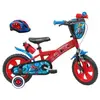 A.T.L.A.S. Vélo enfant 12'' garçon Spiderman pour enfant < 90 cm - équipé de 1 frein, 2 stabilisateurs, plaque avant et Casque Spiderman !