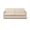 LOUNGITUDE Canapé convertible système couchage express 3 places en tissu - Beige