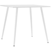 LOUNGITUDE Table à manger carrée SQUARE en métal blanc - 80x80 cm