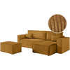 LOUNGITUDE PACK - CLARISSE - Canapé d'angle convertible réversible ave...