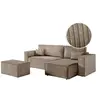LOUNGITUDE PACK - CLARISSE - Canapé d'angle convertible réversible ave...