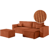 LOUNGITUDE PACK - CLARISSE - Canapé d'angle convertible réversible ave...