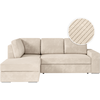 LOUNGITUDE Canapé d'angle gauche convertible ARTEMIS 4 places - Velour...