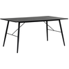 LOUNGITUDE Table à manger PAYTON avec pieds métal noir - 160x90 cm
