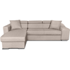 LOUNGITUDE Canapé d'Angle ELONA Convertible en Tissu - 264 x 162 x 75 cm - Usinestreet