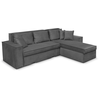 LOUNGITUDE Canapé d'angle CAELIA Réversible et Convertible avec coffre...