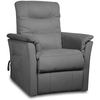 LOUNGITUDE Fauteuil de relaxation ANABEL électrique et releveur en tissu gris