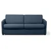 LOUNGITUDE Canapé Convertible 3 places en Tissu - épaisseur 13cm - Bleu foncé
