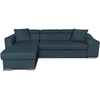 LOUNGITUDE Canapé d'Angle ELONA Convertible en Tissu - 264 x 162 x 75 cm - Usinestreet