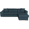 LOUNGITUDE Canapé d'Angle ELONA Convertible en Tissu - 264 x 162 x 75 cm - Usinestreet