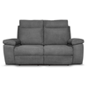 Loungitude - Canapé de relaxation manuel 2 places en tissu houda - Gris