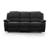 Loungitude - relaxxo - Canapé Relaxation 3 places Microfibre leo - Noir