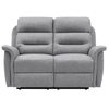 LOUNGITUDE - Canapé 2 Places de Relaxation en Tissu - Gris Clair