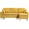 LOUNGITUDE Canapé d'angle maria scandinave réversible et convertible - jaune ocre