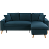 LOUNGITUDE Canapé d'Angle MARIA SCANDINAVE Réversible et Convertible - Bleu