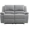 LOUNGITUDE RELAXXO - Canapé Relaxation 2 places LEO en Tissu - Gris clair