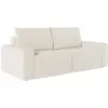 LOUNGITUDE Canapé droit fixe 2 places ROMANE en tissu Easy Clean antitache
