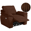 LOUNGITUDE Fauteuil de relaxation électrique ross en velours côtelé - marron ROSS