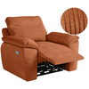 LOUNGITUDE Fauteuil de relaxation électrique ross en velours côtelé - Terracotta