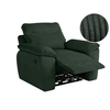 LOUNGITUDE Fauteuil de relaxation manuel ROSS en velours côtelé - Vert foncé