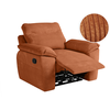LOUNGITUDE Fauteuil de relaxation manuel ROSS en velours côtelé - Terracotta