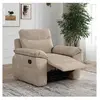 LOUNGITUDE Fauteuil de relaxation manuel ROSS en velours côtelé - Taupe