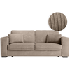 LOUNGITUDE Canapé droit fixe 3 places BELAMI en velours côtelé - 231 x 93 x 86 cm - Usinestreet