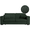 LOUNGITUDE Canapé droit fixe 3 places BELAMI en velours côtelé - 231 x 93 x 86 cm - Usinestreet