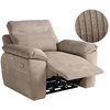 LOUNGITUDE Fauteuil de relaxation électrique ross en velours côtelé - taupe ROSS