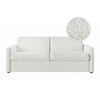 LOUNGITUDE Canapé convertible AGATHE système couchage express en tissu bouclette - Matelas épaisseur 13cm - 178 x 96 x 88 cm - Usinestreet