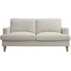 LOUNGITUDE Canapé droit 3 places TALMA en tissu - Beige - Pieds bois