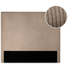 LOUNGITUDE Tête de lit NUMA en velours côtelé - Taupe - Largeur 160 cm