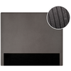 LOUNGITUDE Tête de lit NUMA en velours côtelé - Gris foncé - Largeur 160 cm