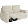 LOUNGITUDE Canapé de relaxation électrique ROSS 3 places en tissu - Beige