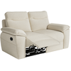 Loungitude Canapé de relaxation manuel ROSS 2 places en tissu - Beige