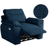 Fauteuil de relaxation électrique en tissu texturé 3D - Bleu foncé