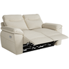 LOUNGITUDE Canapé de relaxation électrique ROSS 2 places en tissu - Beige