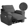 LOUNGITUDE Fauteuil de relaxation électrique en tissu texturé 3D - Gris foncé